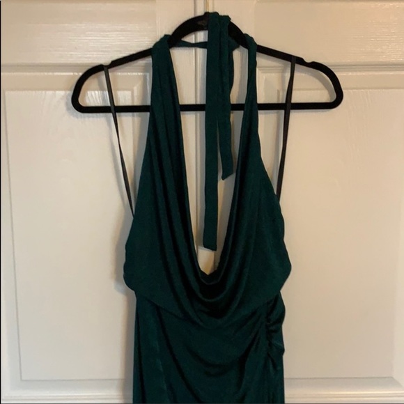 NWT JLUXLABEL Teal Natasha High Slit Dress - Picture 4 of 7